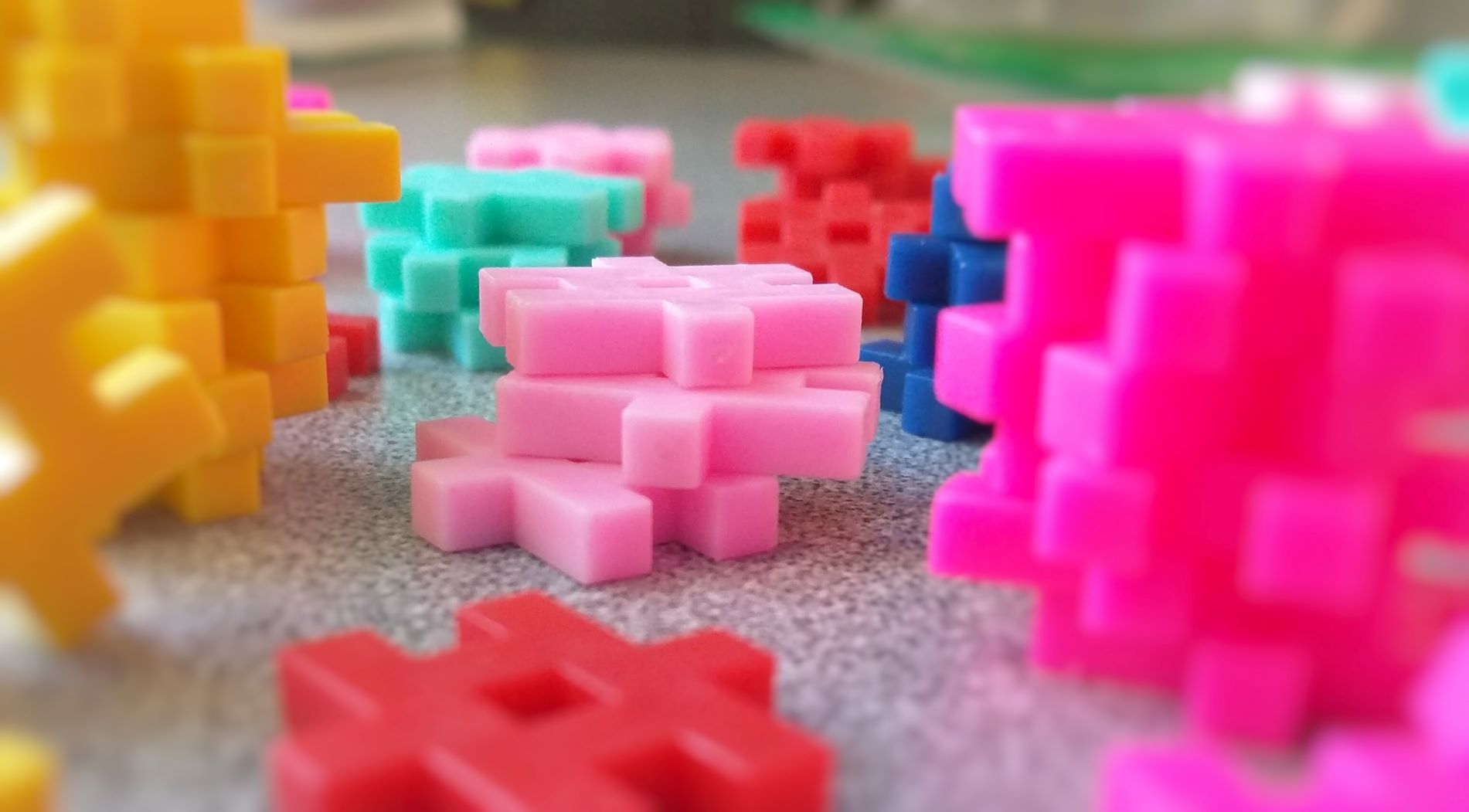 Photo of interlocking plastic toys